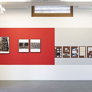 Raumansicht Ausstellung Spurensuche im Hospitalhof
