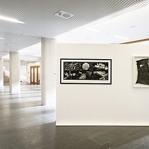 Raumansicht Ausstellung Spurensuche im Hospitalhof