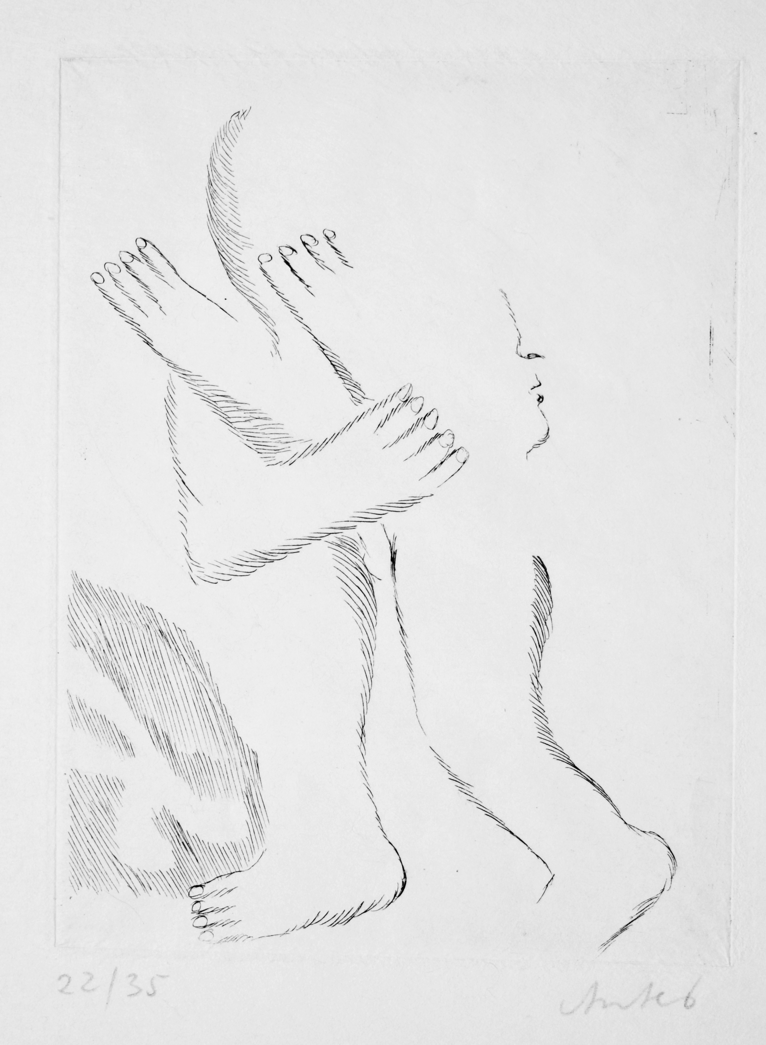 Horst Antes,
Bestellnummer: AH1
Ohne Titel, ohne Jahresangabe
Technik: Radierung
Auflage: 35 Exemplare arabisch nummeriert
Maße: 32 x 27 cm
verfügbare Exemplare: 1
Preis: 430 € (o. R. 400 €)